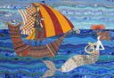 sailor and mermaid mosaic 2